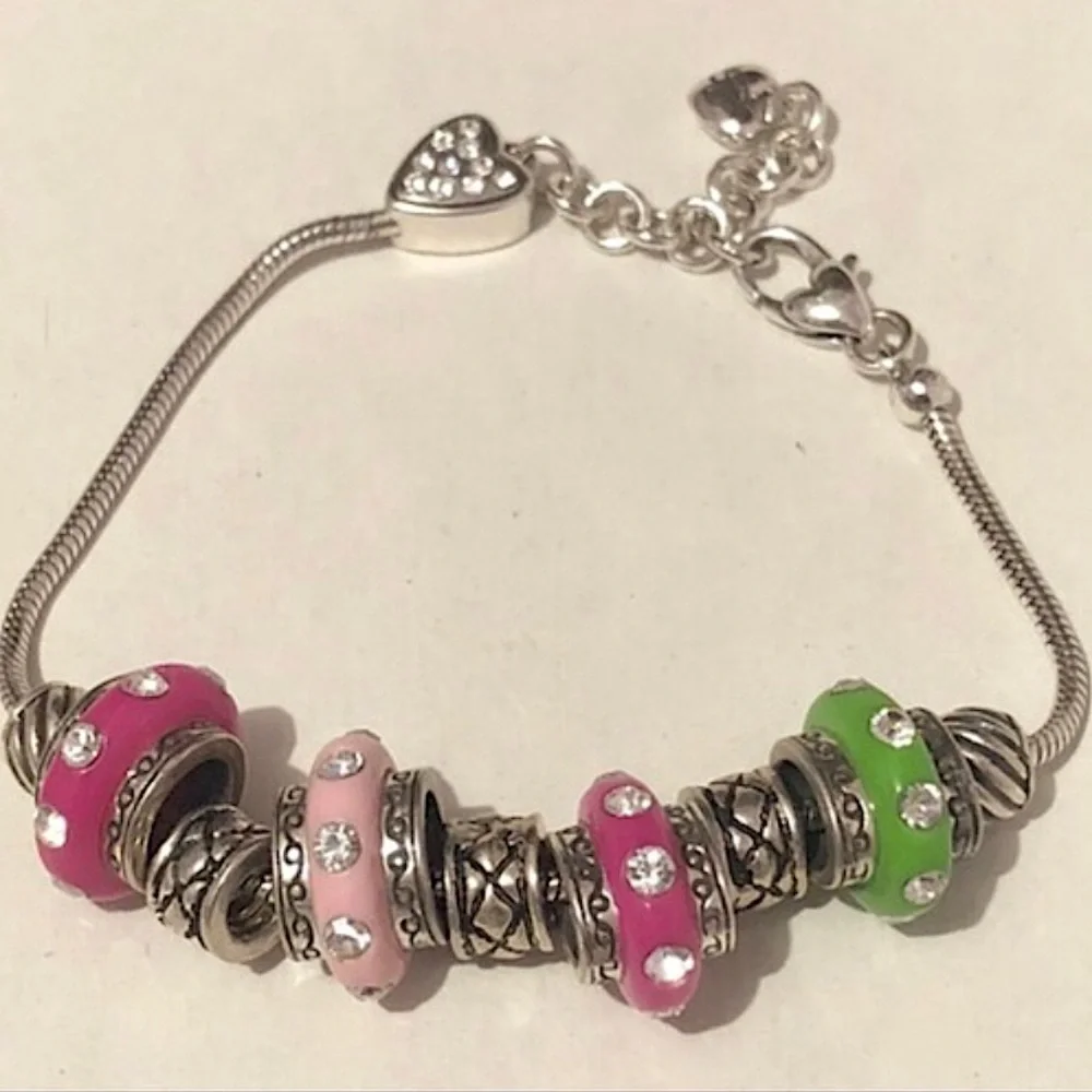 🆕 Brighton Mini Charm silver bracelet Fits mini & regular charms and beads NWOT